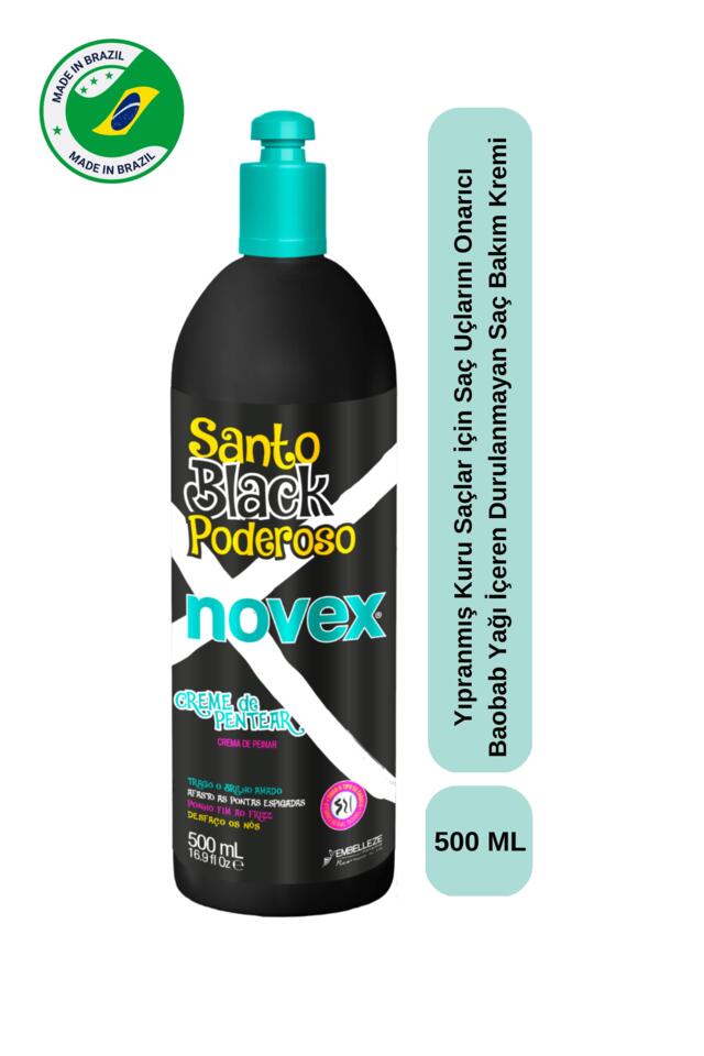 NOVEX MYSTIC BLACK Hasar Görmüş Saçlar için Durulanmayan Saç Bakım Kremi 500ml