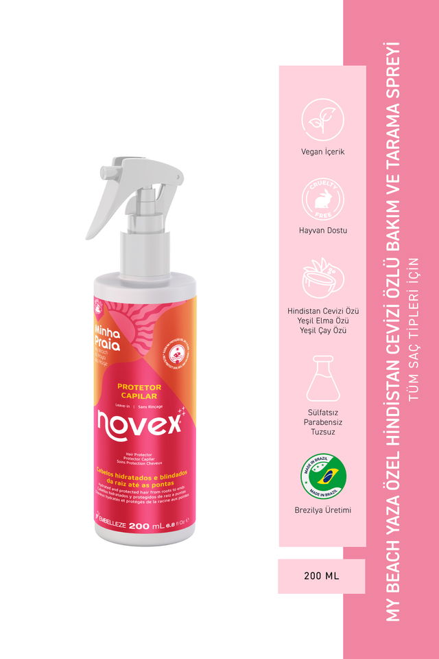 Novex My Beach - Yaza Özel Hindistan Cevizi Özlü Nemlendirici Kolay Tarama Spreyi 200ml