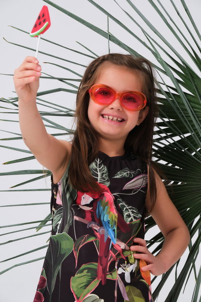 Desenli Sıfır Kol Çocuk Mayo - ALF23150