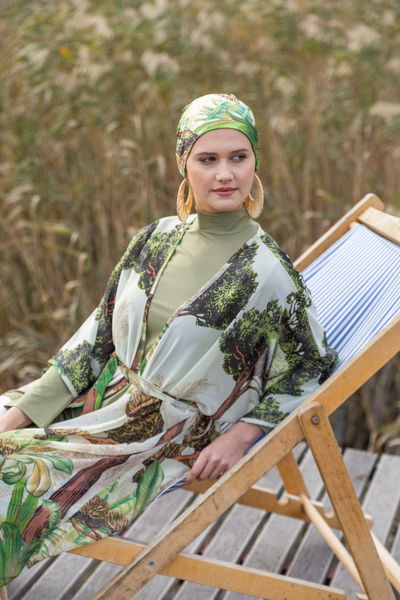 Flora Desenli Tesettür Mayo