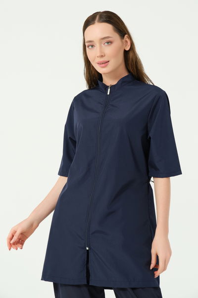 Klasik Battal Yarım Kol Yarı Kapalı Mayo - ALF25740-B