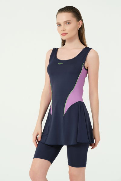 Biye Süslemeli Sıfır Kol Yarı Kaplı Mayo - ALF25918