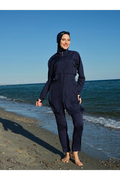 Kıl Biye Detaylı Crop Görünümlü Tesettür Mayo - ALF26355