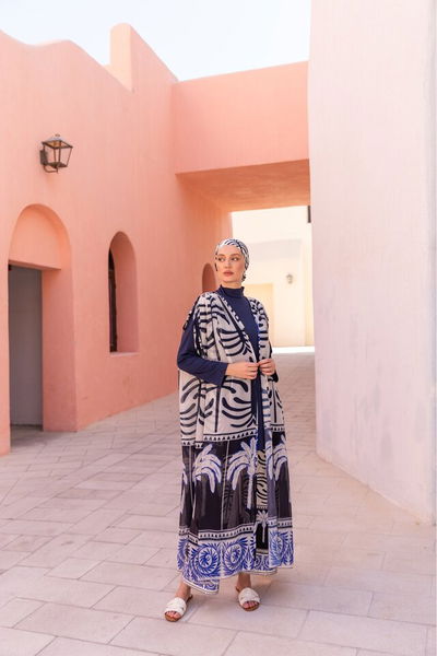 Palmiye Desenli Tesettür Mayo - ALF26637