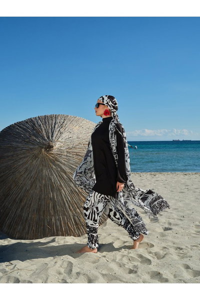 Roseli Desenli Tesettür Mayo - ALF26649