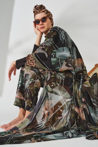 Leopar Desenli Pareo - ALF7050