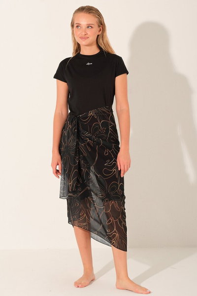 Desenli Etek Pareo - ALF7101