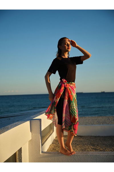 Desenli  Etek Pareo - ALF7104