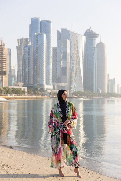 Desenli Uzun Pareo - ALF7141