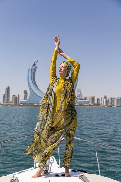 Omuzu Büzgü Detaylı Uzun Pareo - ALF7146