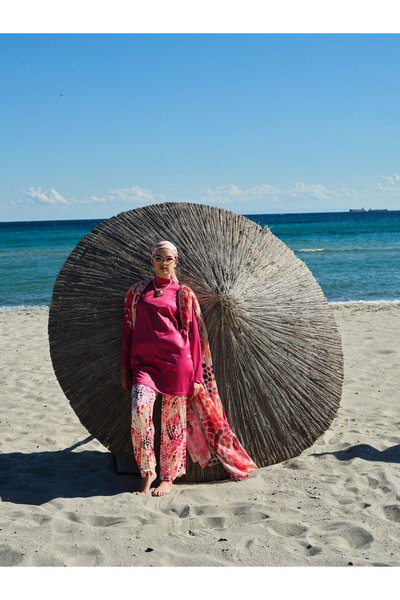 Omuzu Büzgü Detaylı Uzun Pareo - ALF7150