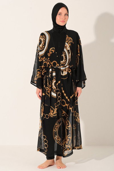 Desenli Uzun Pareo - ALF7171