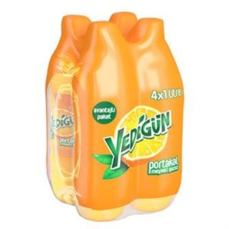 YEDİGÜN GAZOZ 4*1 LT.-PORTAKAL