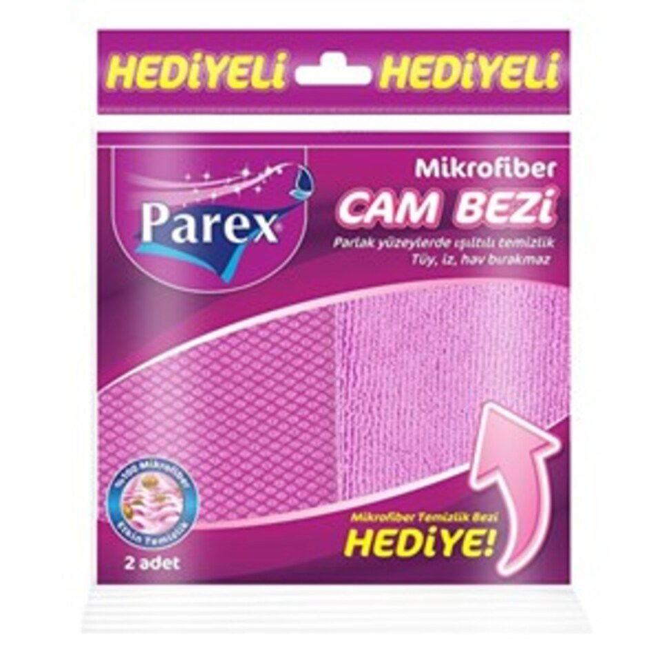 PAREX MİKROFİBER CAM BEZİ-(TEMİZLİK BEZİ HEDİYE)