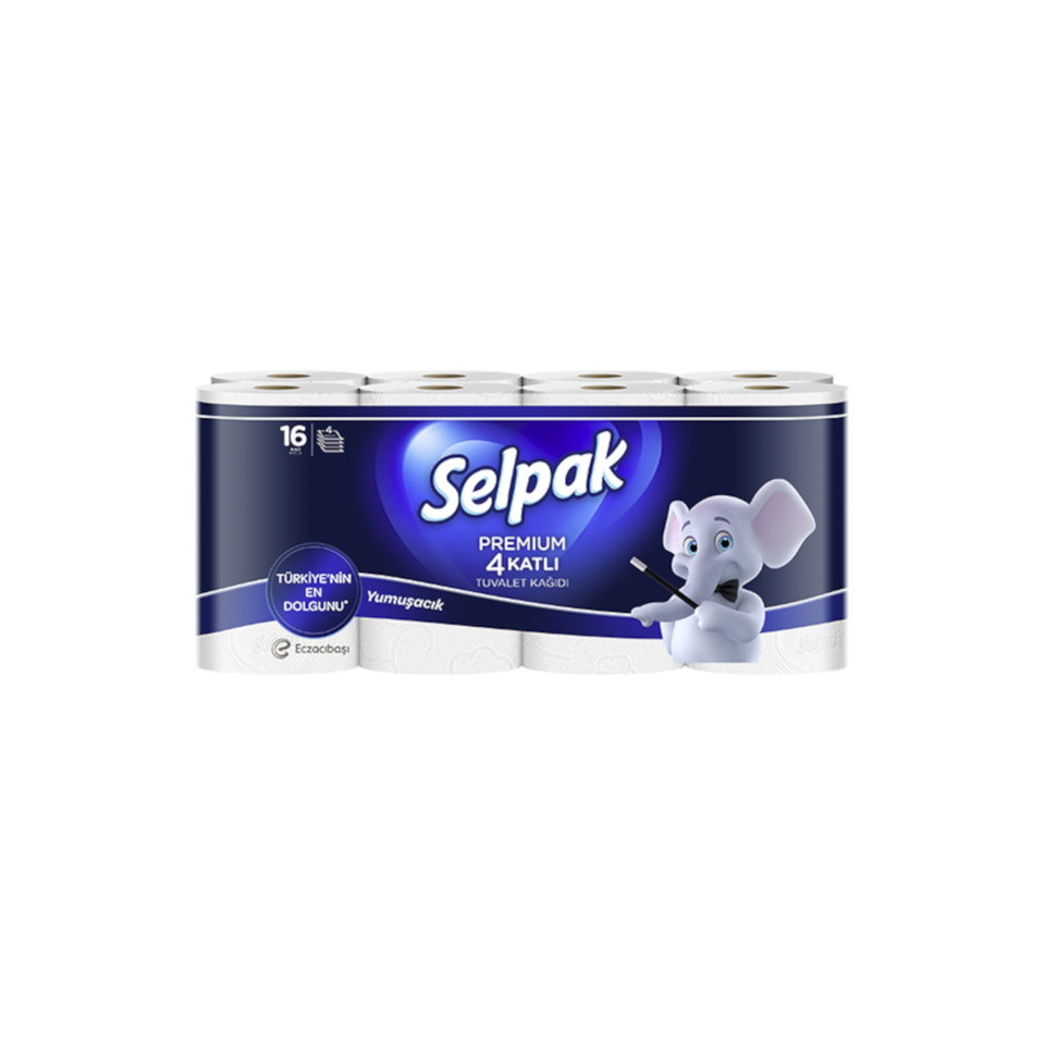 SELPAK 4 KATLI TUVALET KAĞIDI 16'LI
