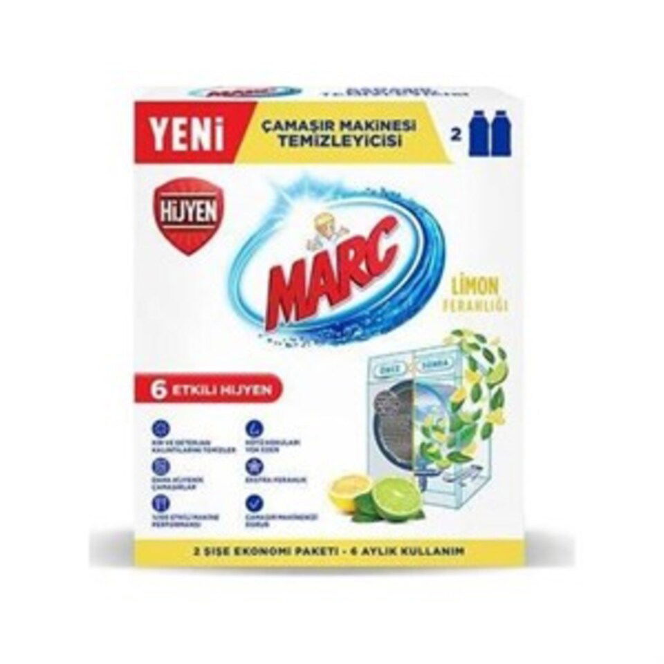 MARC ÇAMAŞIR MAK.TEMİZLEYİCİ 2*250 ML LİMON
