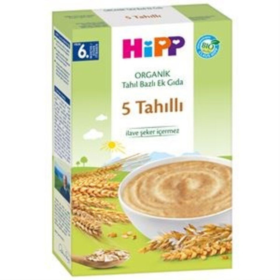 HIPP ORGANIK 5 TAHILLI TAHIL BAZLI EK GIDA 200 GR.
