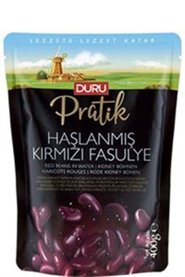 DURU PRATİK HAŞLANMIŞ KIRMIZI FASULYE 400 GR