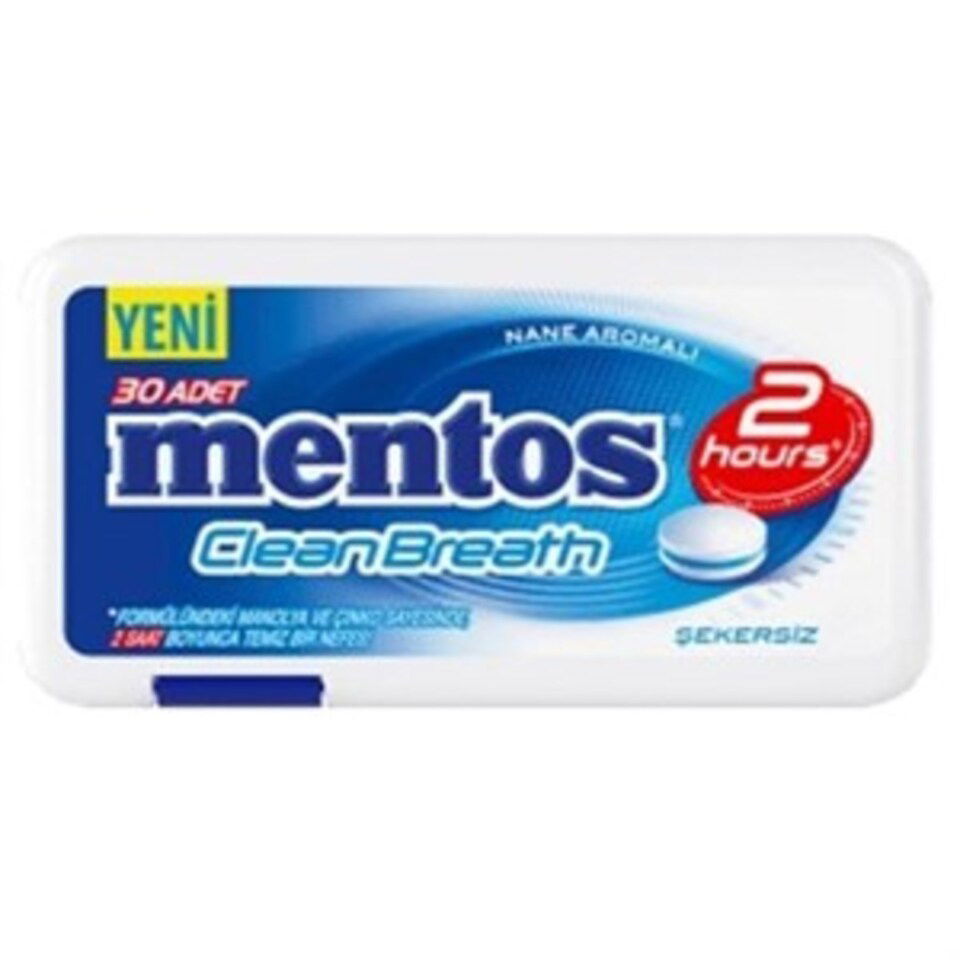 MENTOS 2 HOURS PEPPERMINT PLASTIC 21 GR