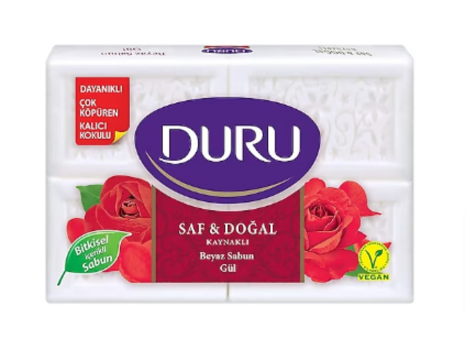 DURU SAF&DOĞAL SABUN 4*150 GR-GÜL