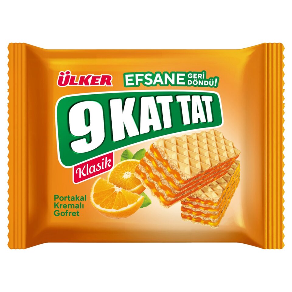 ÜLKER 9 KAT TAT GOFRET 39 GR-PORTAKAL