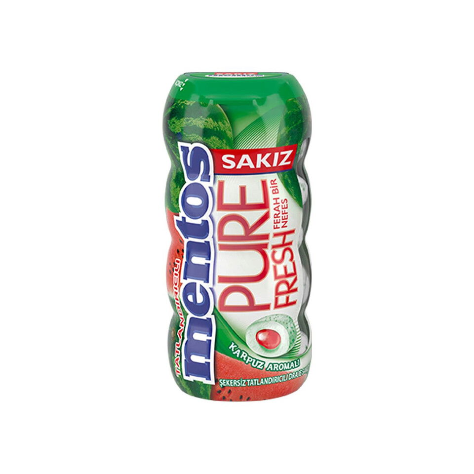 MENTOS SAKIZ  PURE F.PCK MCH BTL KARPUZ 30GGR