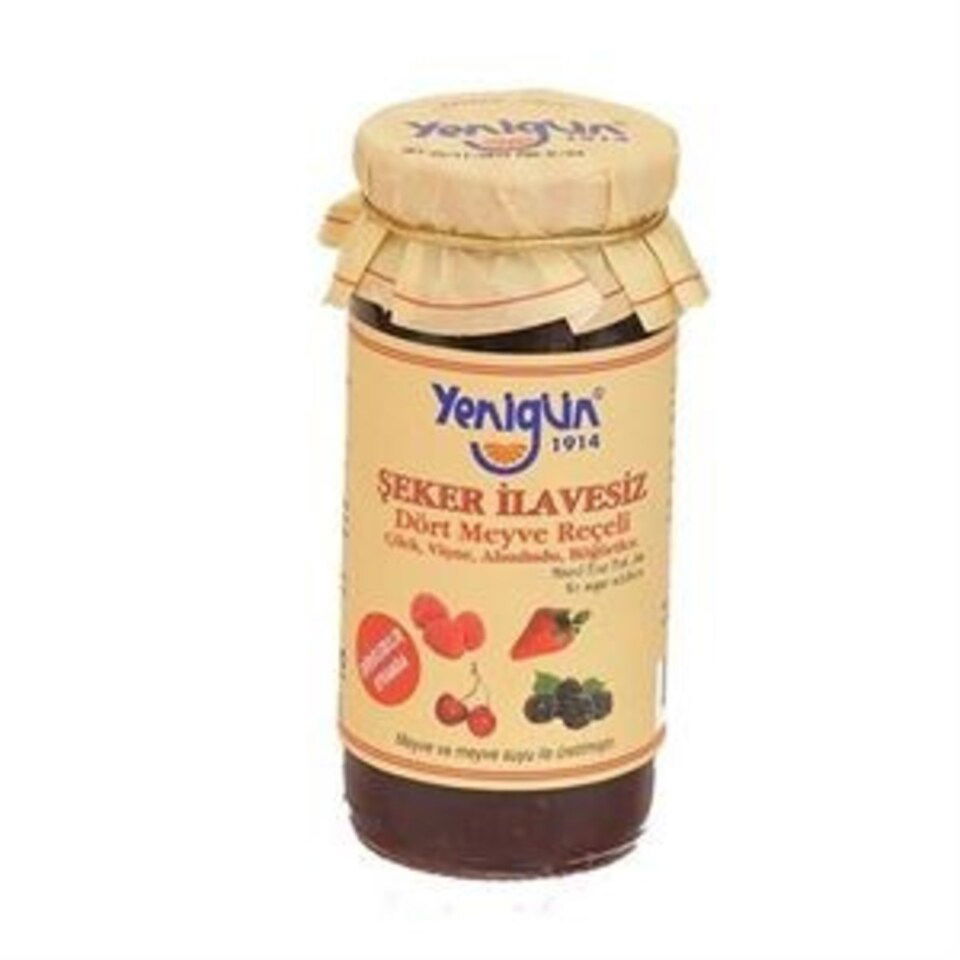 YENİGÜN ŞEKER İLAVESİZ REÇEL 290 GR-4 MEYVELİ