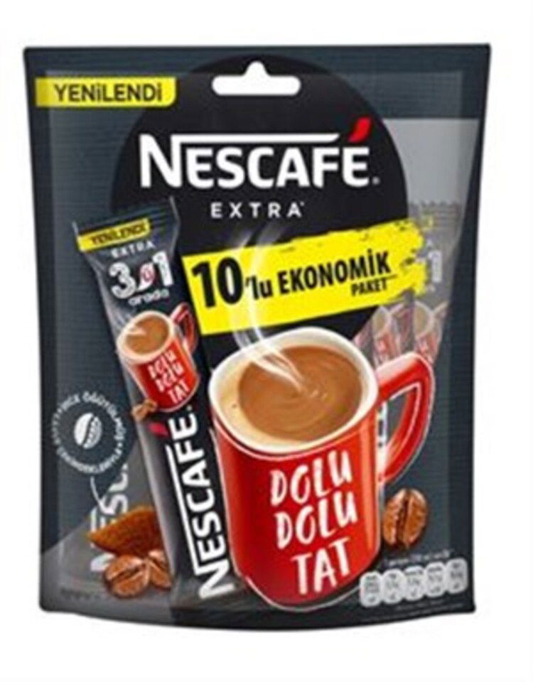 NESCAFE STİCK KAHVE 10*17 GR. - 3İN1 EXTRA 10 LU