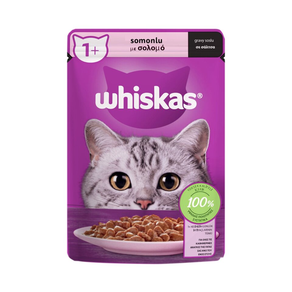 WHISKAS KEDİ MAMA 85GR. POUCH - SOMON