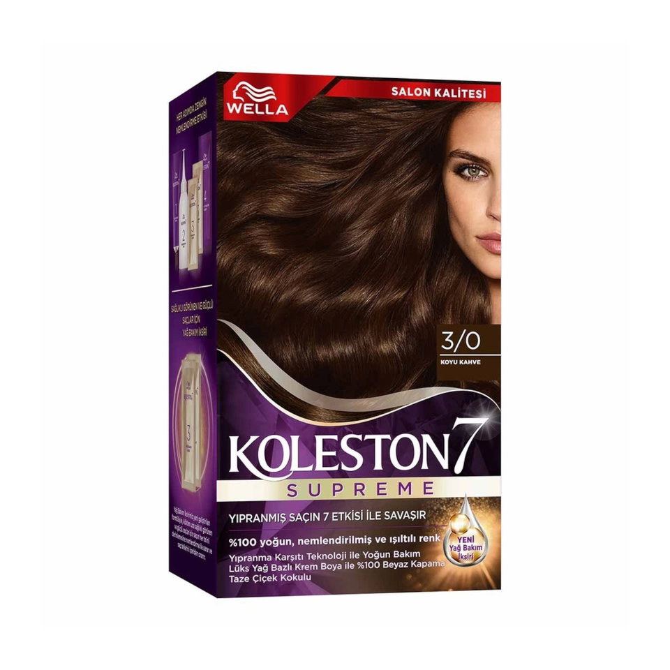 KOLESTON KIT SAÇ BOYASI-3/0 KOYU KAHVE