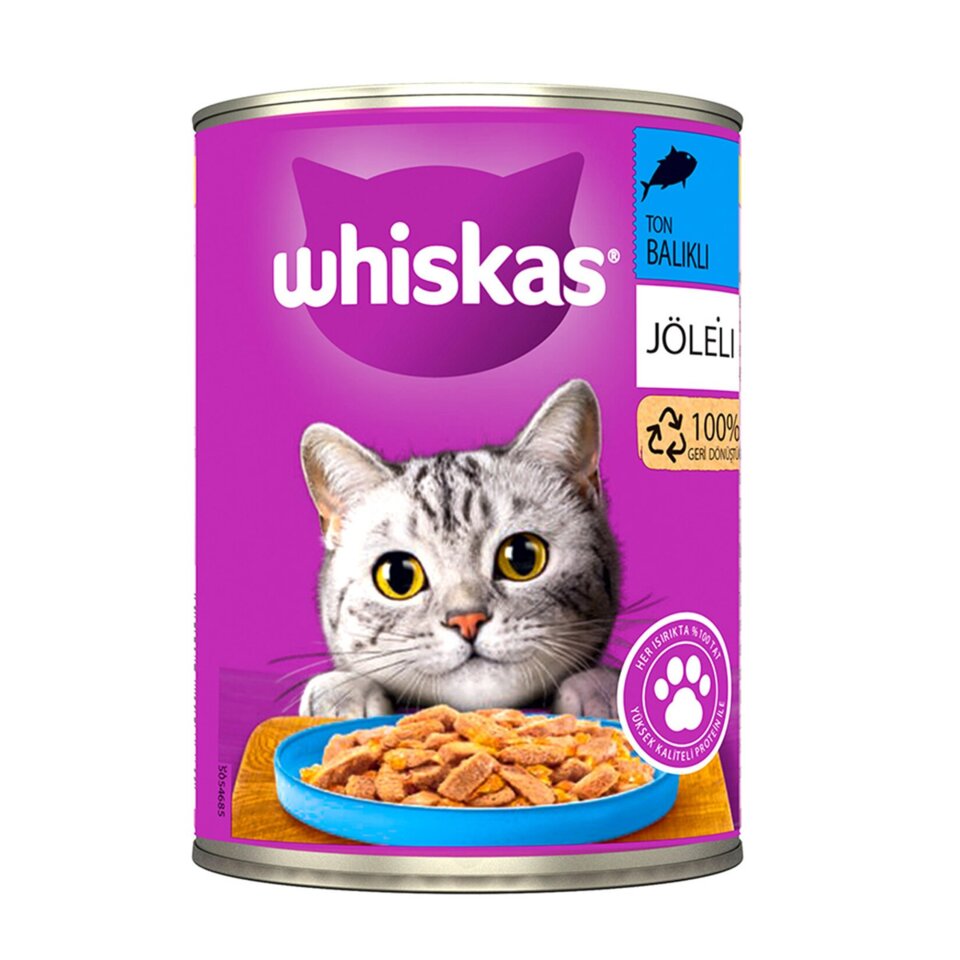 WHISKAS KEDİ MAMA 400 GR. KONSERVE - TON BALIK