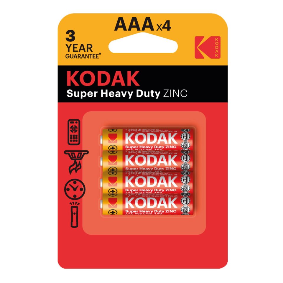 KODAK 4'LÜ ÇİNKO KARBON BLİSTER İNCE PİL