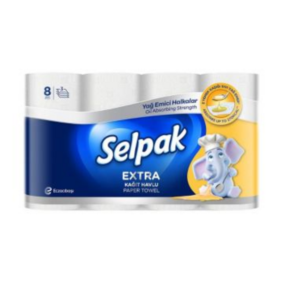SELPAK HAVLU 8'Lİ YAĞ EMİCİ