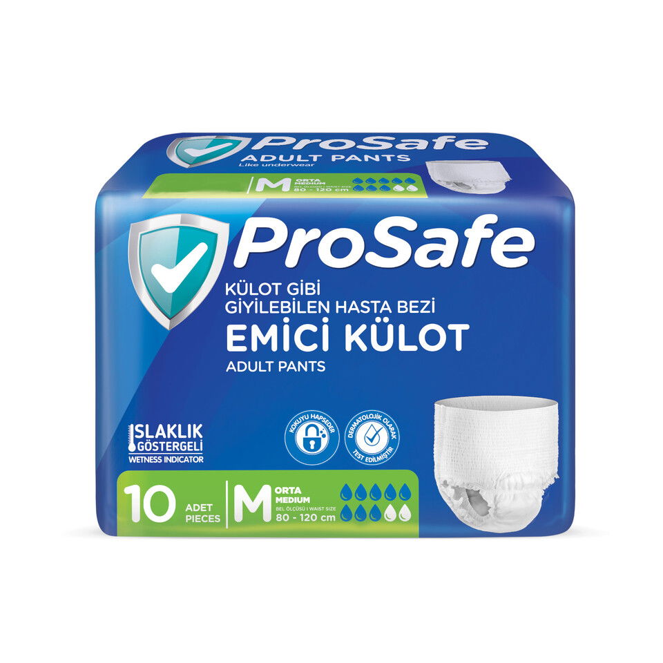 PROSAFE HASTA BEZİ EMİCİ KÜLOT ORTA 10 LU