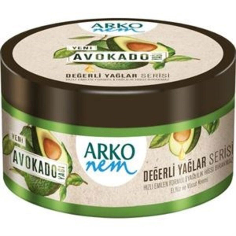 ARKO NEM DEĞERLİ YAĞLAR KREM 250 ML-AVOKADO