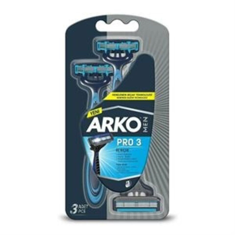 ARKO MEN TIRAŞ BIÇAĞI 3'LÜ (KULLAN-AT)-T3 PRO