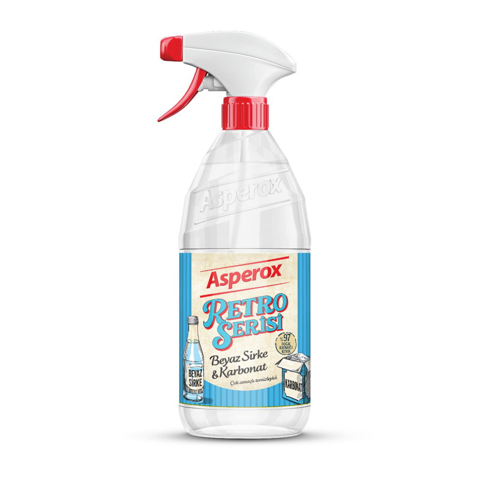 ASPEROX 1 LT RETRO SERİSİ-BEYAZ SİRKE&KARBONAT