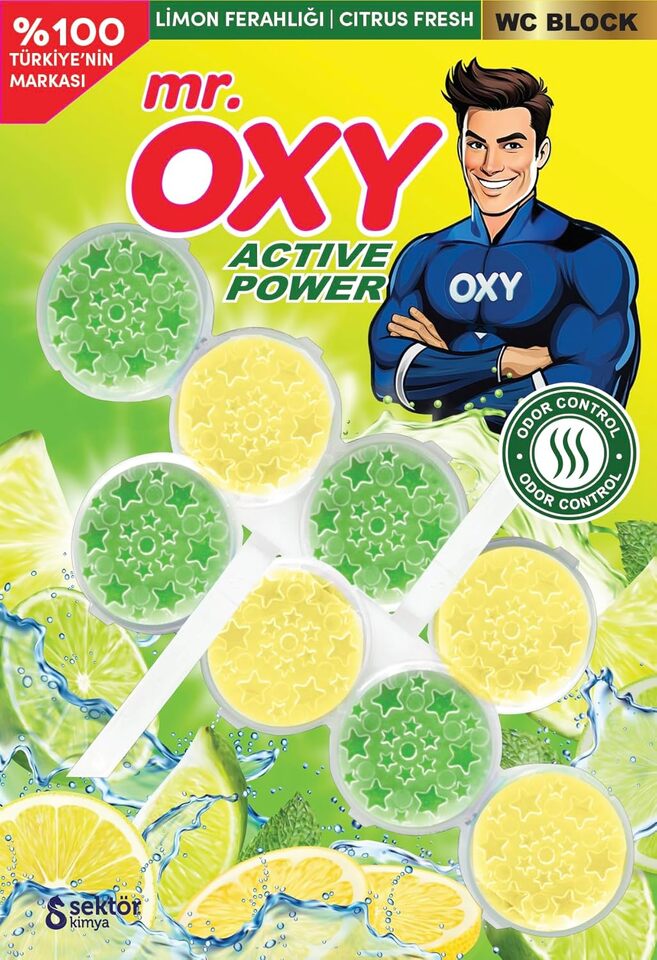 MR OXY WC BLOK 2*50 GR-LİMON FERAHLIĞI-CITRUS FRES