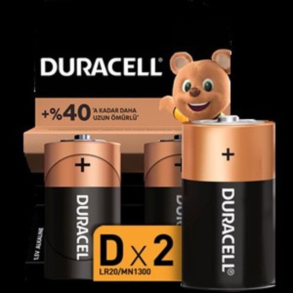 DURACELL PİL - D BOY 2 Lİ