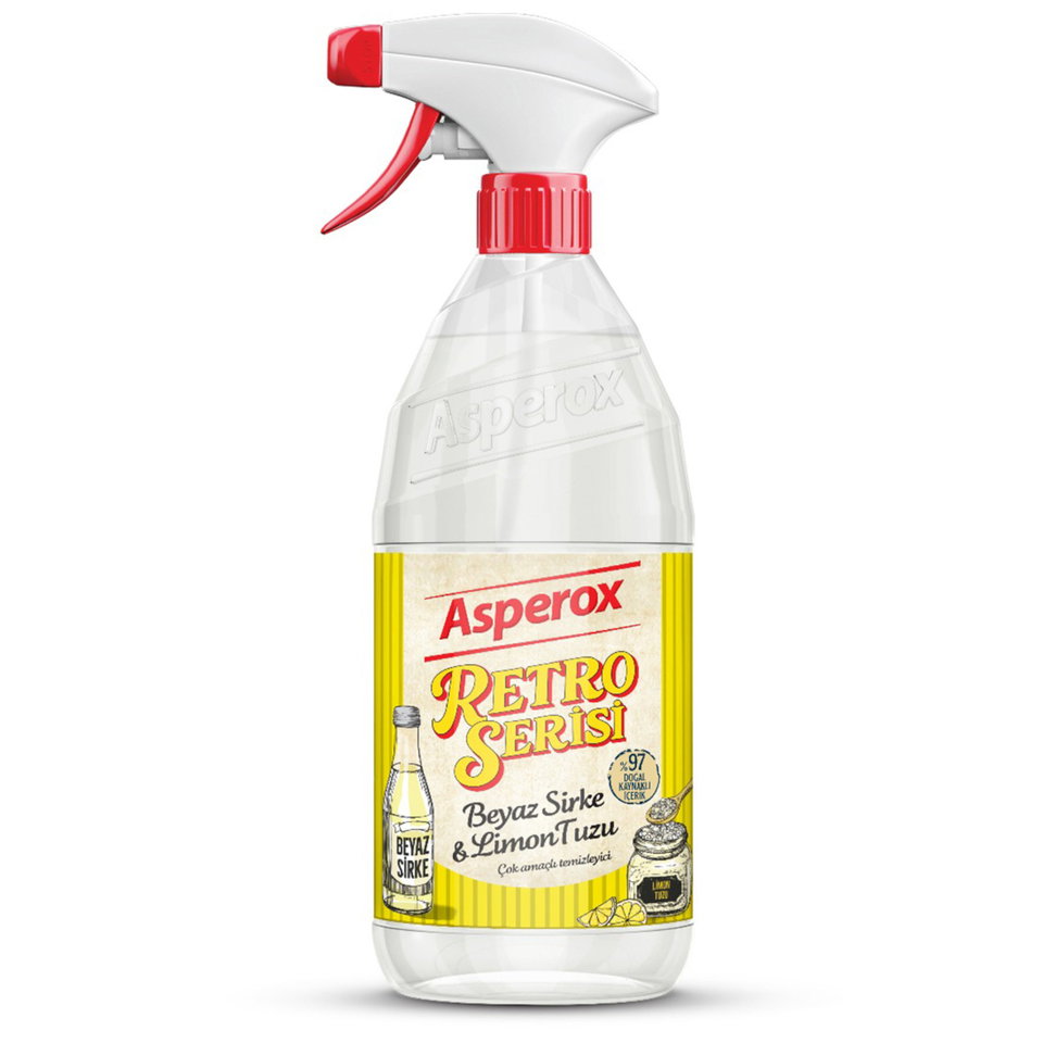 ASPEROX 1 LT RETRO SERİSİ-BEYAZ SİRKE&LİMON TUZU