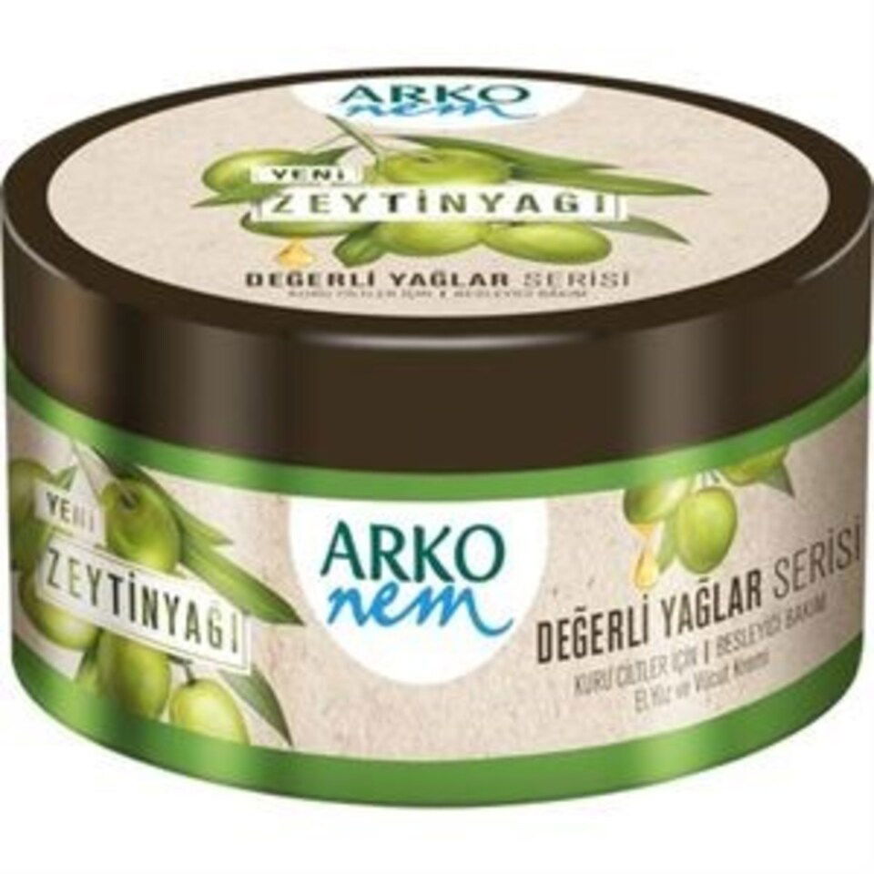 ARKO NEM DEĞERLİ YAĞLAR KREM 250 ML-ZEYTİNYAĞI