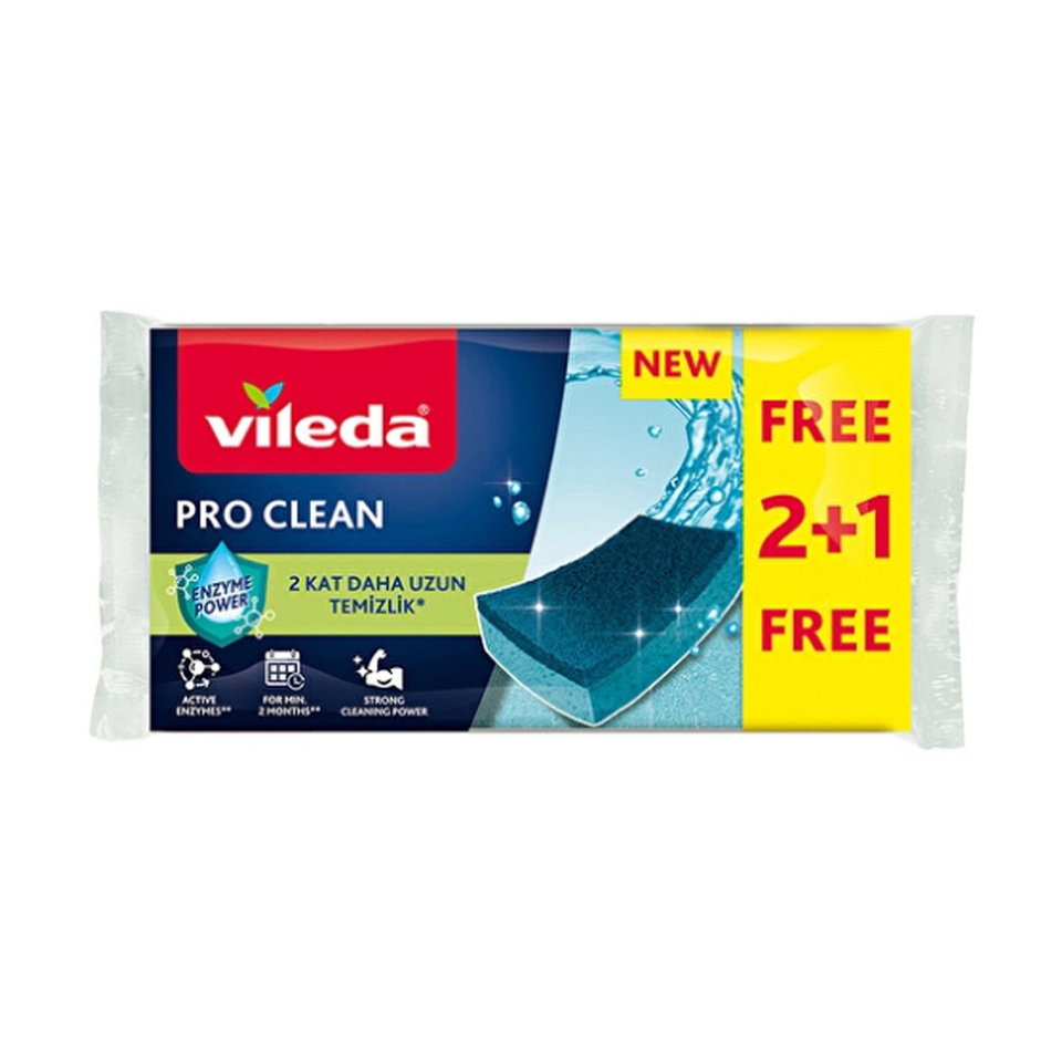 VİLEDA PRO CLEAN SÜNGER DÜZ 2+1