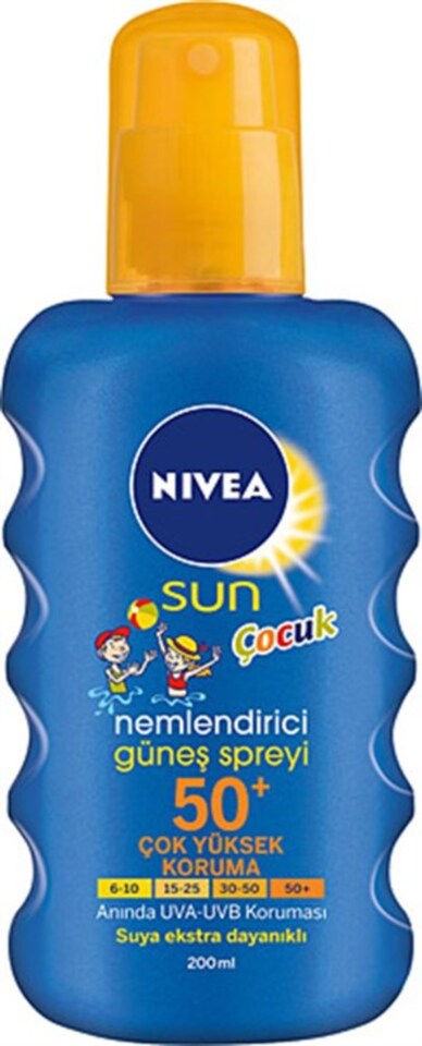 NİVEA ÇOCUK F50 GÜNEŞ SPREY 200 ML. - RENKLİ NEML.