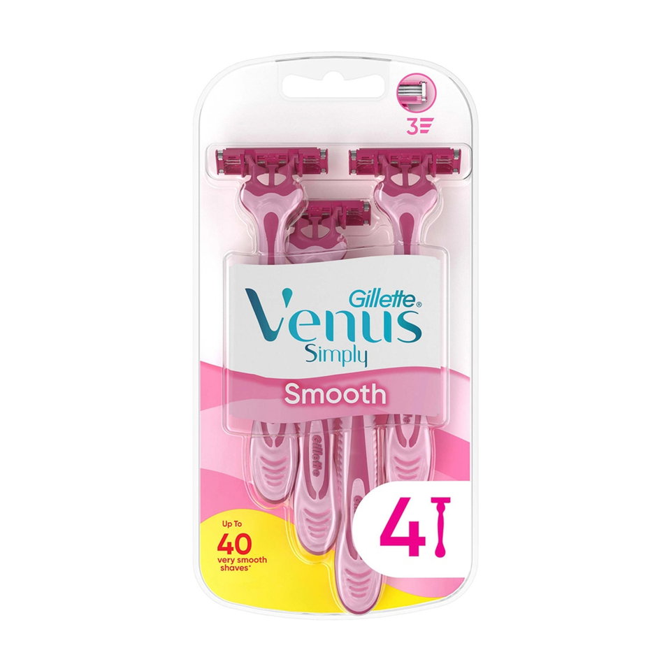 GILLETTE VENUS SIMPLY 3 BIÇAKLI 4'LÜ POŞET