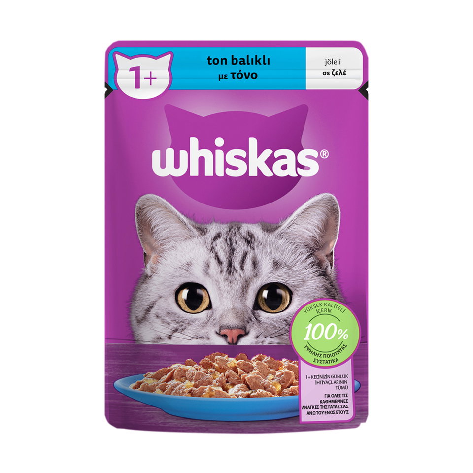 WHISKAS KEDİ MAMA 85 GR POUCH TON BALIKLI