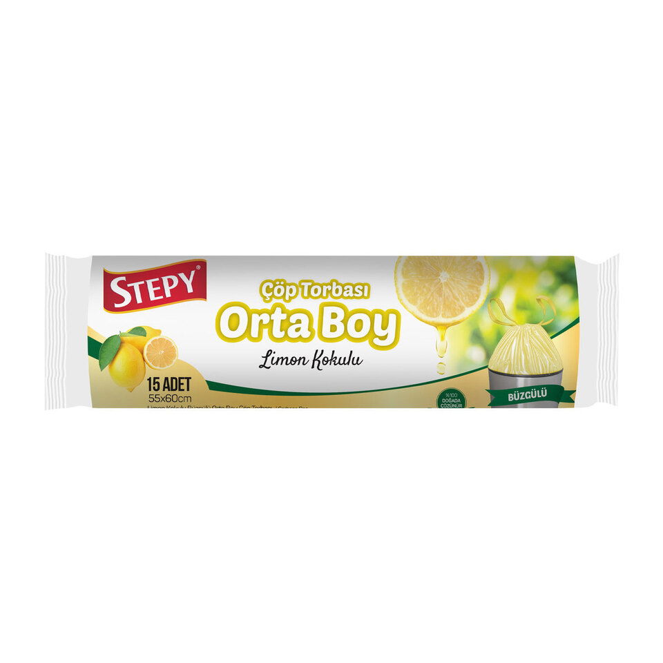 STEPY BÜZGÜLÜ ÇÖP TORBASI-ORTA (LİMON)