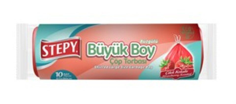 STEPY ÇÖP TORBASI-BÜZGÜLÜ BÜYÜK (ÇİLEK)