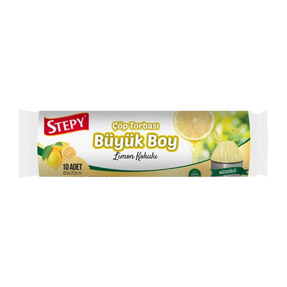STEPY BÜZGÜLÜ ÇÖP TORBASI-BÜYÜK (LİMON)