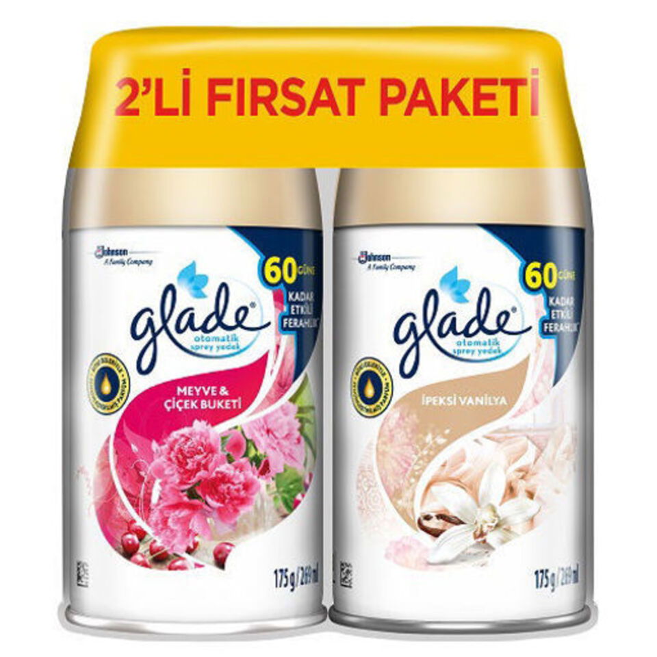 GLADE OTOMATİK SİSTEM 2'Lİ YEDEK-VANİLYA+PEONY