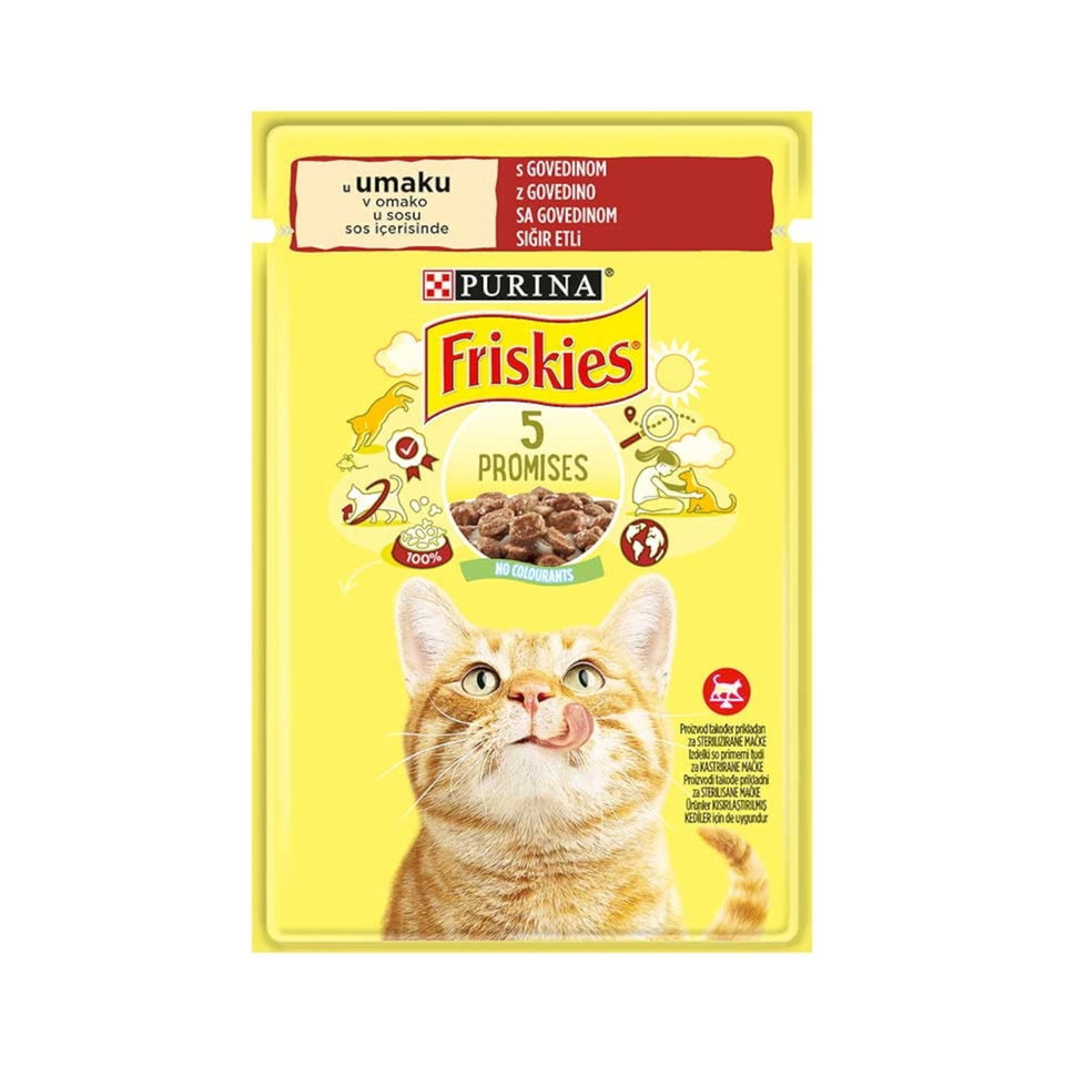 FRISKIES KEDİ MAM.85 GR SIĞIR ETLİ
